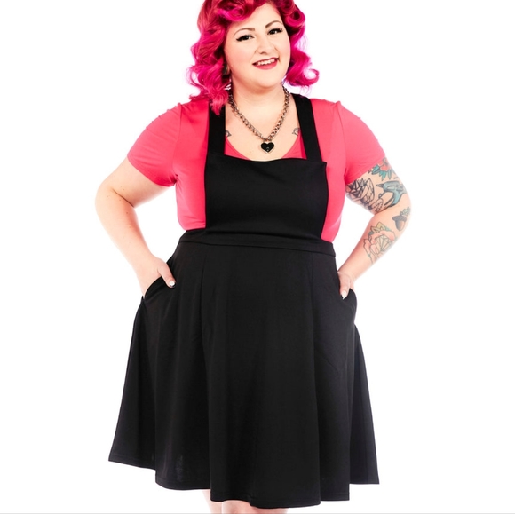 Pinafore dress with pockets - Picture 3 of 11